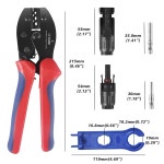MUYI 47pcs 태양광 패널 교체 도구 키트 10쌍의 커넥터 2pcs 스패너 렌치 13 10AWG 케이블용 1피스 와이어 크림퍼 포함 6mm : MAAYOUN01