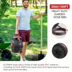 호스 9 회전 길이 접이식 장치 릴, , 180 벽걸이형 복귀 시스템, 1/2 정원 100피트, 느린 브래킷, 모든 ECOMAX : 재치스토어