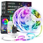 고비 LED 스트립 20m 줄조명 아웃도어 침실 5mm 65 6피트 게이밍 세분화된 컬러 블랙 기타 기타 : 넥스트픽샵