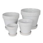 5 BOTANY 13.8 cm 15 cm G21-0395 MWT 달톤(Dulton) 보타니 포트 화이트 엠보싱 로고와 어스 칼라로 : ktbasejapan