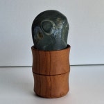 청 월석 수석 애완석 대나무통 좌대 포함 : needs4u