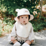 아기 버킷햇 돌아기 모자 여름 벙거지 썬햇 이름 자수 유아 어린이집 : 하르하르