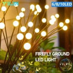 LED 반딧불 빛 6/8/10 태양 정원 조명 잔디 램프 야외 장식 풍경 불꽃 놀이 : 바이셀에이트파이브
