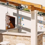 4피스 태양광 풍력 소형 모터 에너지 걸이 회전 차임 캐처용 파티오 가든 입구 야외 장식 전시 : MAAYOUN01