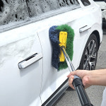 와이드 세차 솔 + 스크류 스텐 자루 120cm : 월드그린