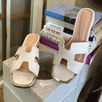 [G3449] 소가죽 빅사이즈 샌들 여성 뮬 토오픈 에이치 슬리퍼 : 새로이클라쓰