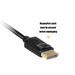 VCE 디스플레이포트-HDMI 어댑터, 골드 도금 남녀 어댑터 케이블, 1080P HDMI 2.0 컨버터, 오디오, 블랙 - 7.8인치(1팩) DP026 : 대성코리아05