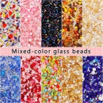 의류 구슬 믹스 20g 유리 비즈 랜덤 2 스페이서 자수 7mm 팔찌 G0235 바느질 : 그린코알라