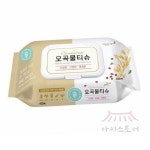 아씨 물티슈 캡형 100매 여행 스터디카페 등산 낚시 가정용 : 아씨 스토어