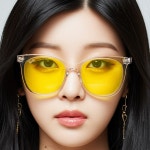 힙합 댄디 레이벤 썬그라스 RB4379D 투명 인젝티드 뿔테선글라스 55사이즈 옐로우틴트 : 투나인안경원