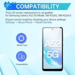 삼성 갤럭시 A52용 BESJMYT 4G 5G 화면 교체 프레임 - LCD 디스플레이 터치 디지타이저 풀 어셈블리 수리 도구 키트 SM-A525U A526U 포함... 