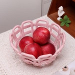 과일바구니 세라믹 접시 컬러 플레이트 2컬러 주방 바구니 11블루하트 : 서하팜 스토어