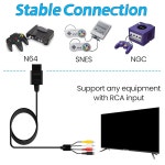 64 N64 SNES SFC NGC용 OSTENT AV 컴포지트 S-비디오 RCA 비디오 HD TV 케이블 : 링크트러스트