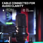 게이밍마이크 하이퍼엑스 HyperX 솔로캐스트 USB 콘덴서 카디오이드 뮤트센서 스트리밍 Microphone Black : 글로벌크레스트