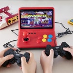 A12 9인치 IPS 대형 화면 아케이드 게임 콘솔 (5000가지 내장, 듀얼 조이스틱, 데스크탑 GBA 소형 애호가용) : 루시엘컴퍼니