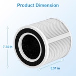 고비라이프 H7129, H7128 에어 퓨리파이어용 교체 필터, 3-in-1 트루 헤파 부품 나일론 프리 필터 4개 포함, H7126용은 제외 : dealloot