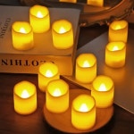 48 1PC FLAMELESS LED 촛불 조명 배터리 구동 크리 에이 티브... 크리스마스 웨딩 생일 파티 장식 양초를 기원 1PC 3 7x4 5cm : 셀렉트월드