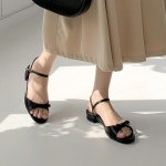 [G3464] 리본 스트랩 샌들 여성용 3cm : 새로이클라쓰