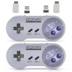 미니 SNES용 ZAMPAM 무선 컨트롤러(클래식 에디션, 스위치, Windows, iOS, Liunx 및 Android 장치와 호환되는 USB 무선 수신기가 있는... 