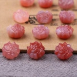 옥 악세사리 DIY 비즈 모란 꽃. 천연 남홍 급 관통 구멍 마노 장신구 놀이 구슬 목걸이 : 프리브몰