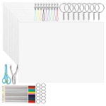 수축 플라스틱 시트 키체인 키트 수축 플라스틱 시트 40개 구멍 펀치 연필을 포함한 234개 수축 아트 키트 : 월드마켓255