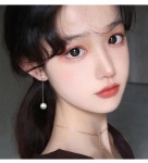 고급 드롭 진주 귀걸이 여성 롱귀걸이 : 신바람트레이드