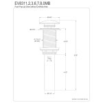 Kingston Brass EV8313 코로넷 푸시 팝업 싱크 배수구 오버플로우 없음 앤티 : 자란몰이