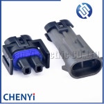 자동차 방수 펌프 탱크 커넥터 플러그 에어컨 클러치 H1348 2P 압축기 AC 12162017 female with Pin 5 Pcs : 미피를찾아서