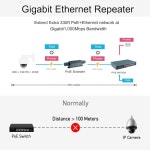 EXTENDER 실외 IP67 방수, 10/100/1000MBPS, 1채널 POE 중계기, 월마운트, IEEE 802.3AT/AF 준수, IP 카메라용 증폭기/부 : FLEX----상-점