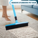 매직 고무 Besom 빗자루 재사용 가능한 애완 동물 헤어 청소 브러시   홈 바닥 먼지  및 카펫 조절 긴 손잡이 : 유비유통
