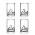 스위스 알핀테 알프스 마테호른 위스키 양주 샷 잔 30ml x4개 유리 컵 : 슈퍼마아켓