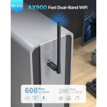 PC 노트북용 BROSTREND AX900 USB WIFI 6 어댑터, 장거리 동글, 듀얼 밴드 5GHZ 600MBPS + 2.4GHZ 286MBPS, 6DBI 고이득 : FLEX----상-점