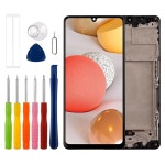 갤럭시 A42 5G A426 터치스크린 디지타이저 어셈블리를 기술 수리 도구 키트 블랙으로 교체하고 지문을 지원하는 새로운 OLED 디스플레이... 