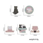 햄스터용품 귀여운 고양이 장식 핀 일상 스타일 펫 카툰 영문 알파벳 동물 : 플러스총판