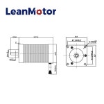LeanMotor LM57BLF107-36V Nema 23 184W BLDC 모터 57mm 3상 4000Rpm 36VDC 6.8A 의료용 홀 센서가 있는 브러시리스 : 프라임무역86