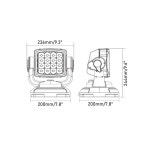 슈퍼 브라이트 오프로드 LED 스포트라이트 헤드 라이트, 무선 리모컨, 트럭 및 보트용 6000K 쿨 화이트 장거리 스팟 빔, 부식 및 진동 저항... 