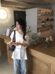 (빠른출고)[쿨데님 ]브러쉬 워싱 세미 와이드 일자 롱데님 팬츠 2color (국내제작,고퀄리티,면100%,썸머후들) : 앤무드.N-mood