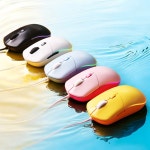 7NC 무소음 유선 마우스 PC 사무용 게이밍 업무용 컴퓨터 노트북 버티컬 핑크 : 엄지척오피스