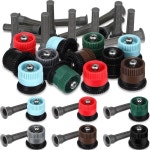 정원 관개용 정화 노즐 교체용 파텔라이 48 가변 아크 팝업 스프링클러 헤드 멀티컬러 조절 가능 360도 회전 6/8/10/12/15/17 밴 32 4/10... 