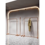 로즈골드 1 진열대 스테인리스 100cmX높이 매장 행거 전용 스탠드 60cm 옷가게 : 네비스토어12