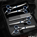 가위가 포함된 리호미 다용도 개 그루밍 가위 세트 - 집에서 전문적인 그루밍을 위한 프리미엄 스테인리스 스틸 애완동물 그루밍 키트 : 브리오몰