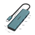 ONTEN OTN-UC622 USB-C 인터페이스 2 개 및 A 4 포트 Gen 10G 허브 : 삼룡산업