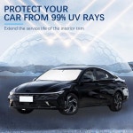 여름 자동차 액세서리 앞 유리 차양 커버 현대 Elantra N Ae i35 Accent Kustu Anti UV Car Sun Shade : 디아드롭