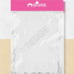 테이블데코레이션 DIY소품 사각종이레이스 23x16cm 1개입 : 하사슈