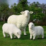 조형물 동물 장 조경 동상 소품 석상 형 양조형물 장식 모형 동물농장 트럼펫 면양 : 오더샵1