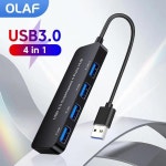 Olaf 4 in 1 USB 3.0 허브 Macbook Pro PC 컴퓨터 노트북용 멀티 분배기 확장기 Type-C 변환기 : 삼룡산업