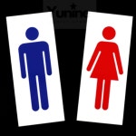 YUNS 남여 그림 표지판 사인물 아크릴 안내판 팻말 표시판 : 윤이네별가게