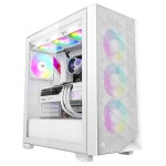 PCCOOLER CPS C3D510 고풍량 ATX 케이스 미드 타워 데스크탑 컴퓨터 게이밍 슈퍼 M-ATX/ITX 및 3개의 ARGB 팬 360MM 라디에이터 390MM... 