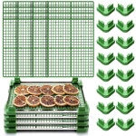 32 트레이 스태커 및 하 트 라이트 프리즈 드라이어 트레이와 호환되는 그리드 랙 액세서리 스택 5개 기계 채소 건조 저장 : 구푸1