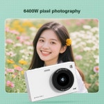 4K 디지털 카메라 6400W 픽셀 레트로 CCD 휴대용 보급형 2.8인치 대형 화면 WiFi 전송 자동 초점 : 신흥물류유통상사